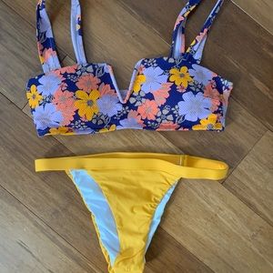 Aerie bandeau top, Venus bottom bikini set